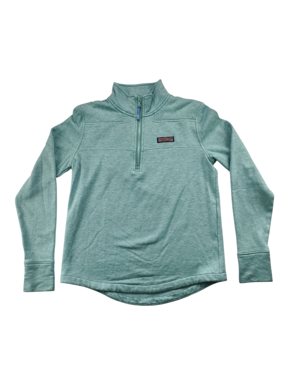 Vineyard Vines Women S Teal Quarter Zip Pullover Finger Hole Cozy